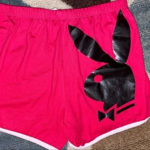 Playboy Gym Shorts Pink